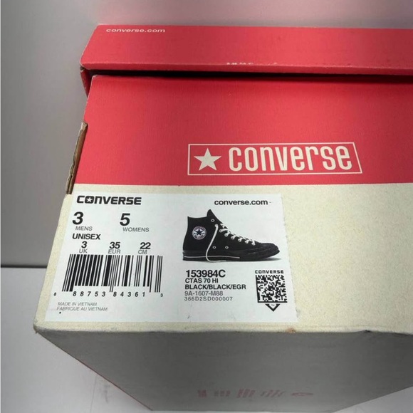 Converse Kids Black High-Top Sneakers with Logo Patch
